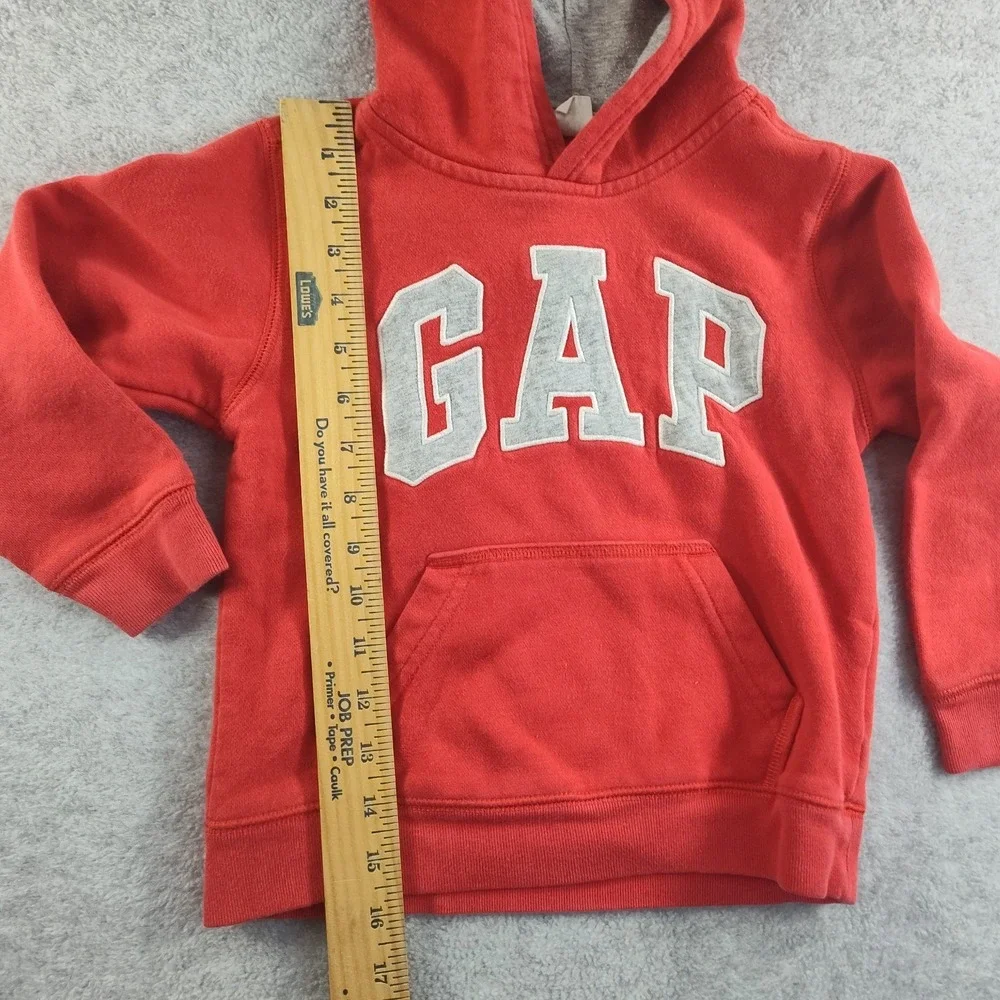 GAP Kid's Sweatshirt Size 5 Year Toddler Red Long Sleeve‎ Kanga Pocket Hoodie 📏